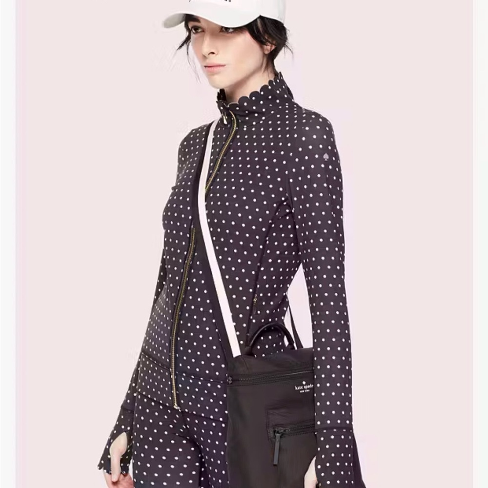 Kate Spade New York "That's The Spirit" convertible backpack in navy blue nylon - Picture 13 of 14